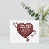 Du hast den Schlüssel zu meinem Herzen Postkarte (Stehend Vorderseite)