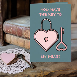 Du hast den Schlüssel zu meinem Herzen Valentinsta Feiertagskarte