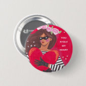 Du hast den Valentinstag meines Herzens gestohlen Button (Vorne & Hinten)