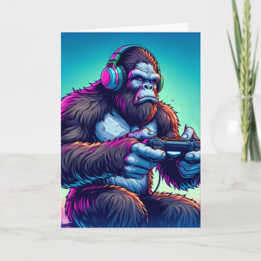 Du hast dich erhöht! Bigfoot Gaming Geburtstag Karte (Vorderseite)