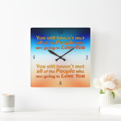 Du hast dich noch nicht kennengelernt... quadratische wanduhr (Zuhause)