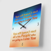 Du hast dich noch nicht kennengelernt... quadratische wanduhr (Winkel)