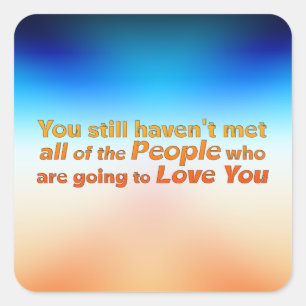 Du hast dich noch nicht kennengelernt... quadratischer aufkleber