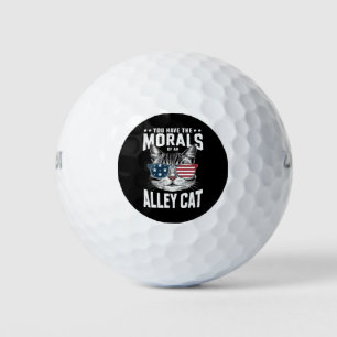 Du hast die Moral einer Straßenkatze Lustiger Witz Golfball