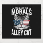 Du hast die Moral eines Witzes mit der Alley Cat Bierflaschenetikett (Einzelnes Label)