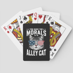 Du hast die Moral eines Witzes mit der Alley Cat Spielkarten