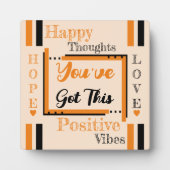 Du hast diese Ermutigung orange schwarz got Fotoplatte (Vorderseite)