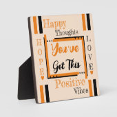 Du hast diese Ermutigung orange schwarz got Fotoplatte (Vorderseite)