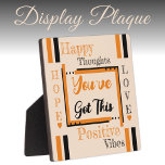 Du hast diese Ermutigung orange schwarz got Fotoplatte<br><div class="desc">Kleine quadratische Plakette / 5.25 x 5.25 mit Easel Ermutigung,  positive Vibes Plaque Geschenkidee. Ein Geschenk für jemanden,  den Sie interessieren,  der vielleicht eine kleine tägliche Erinnerung benötigt,  die sie durch alles durchkommen kann,  was sie beunruhigt. Es gibt immer Hoffnung und Liebe. Orange und schwarz.</div>