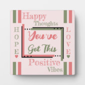 Du hast diese Ermutigung pinkgrün got Fotoplatte (Vorderseite)