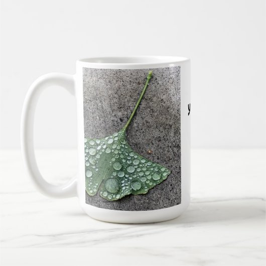 Du hast diese grüne Ginko-Leaf-Wassertropfen got Kaffeetasse (Links)