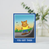 Du hast diese Tiger-Skateboard Got Postkarte (Stehend Vorderseite)