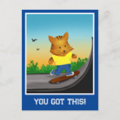 Du hast diese Tiger-Skateboard Got Postkarte (Vorderseite)