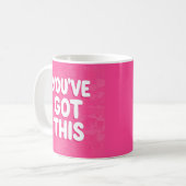 Du hast diese Worte auf Rosa Kaffeetasse (Vorderseite Links)