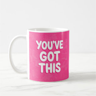 Du hast diese Worte auf Rosa Kaffeetasse