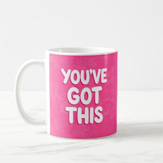 Du hast diese Worte auf Rosa Kaffeetasse (Links)