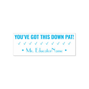 "DU HAST DIESEN DOWN PAT GOT!" Lehrerin Rubber Bri Permastempel