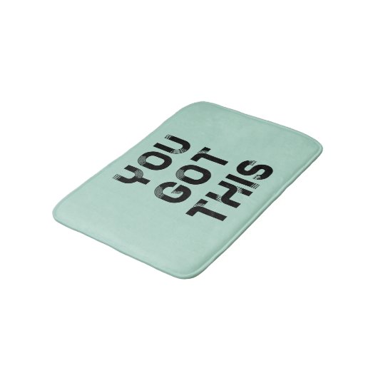 Du hast diesen schwarzen Schriftart got Badematte (Schrägansicht)