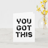 Du hast diesen schwarzen Schriftart got Karte (Gelbe Blume)