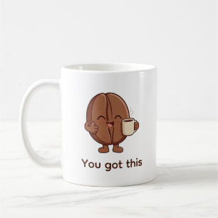 Du hast diesen süßen Kaffeebohnen-Charakter Kaffeetasse