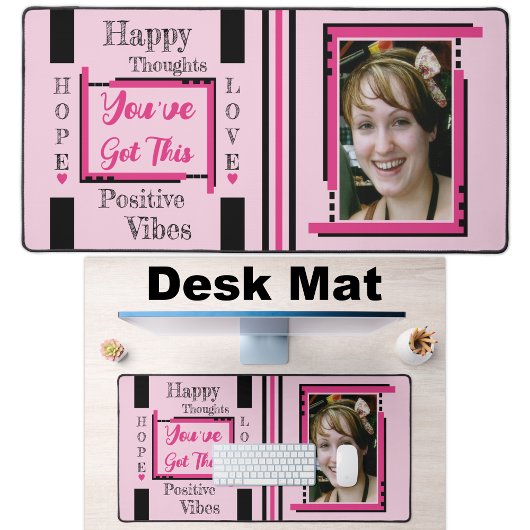 Du hast dieses Foto in Rosa got Schreibtischunterlage