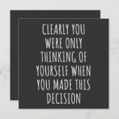 Du hast dir bestimmt nur gedacht, wenn du einladung (Vorne/Hinten)