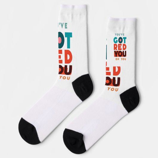 "Du hast dir rot Got." Socken (Linkes Detail)