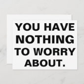 Du hast dir wegen Schwarz-weiß nichts Sorgen zu ma Postkarte (Vorne/Hinten)