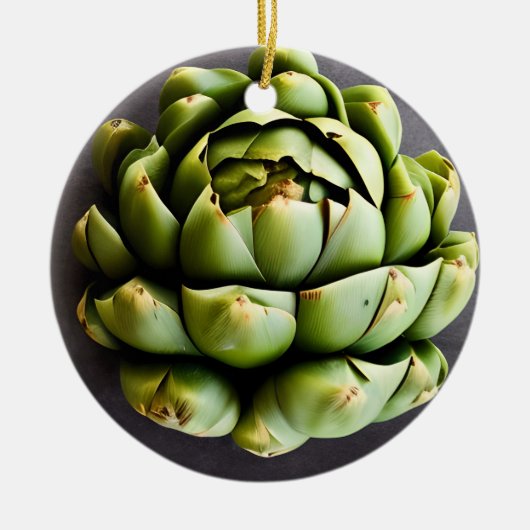 Du hast ein gutes Herz | Funny Artichoke Pun Keramik Ornament (Vorne)