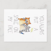 DU HAST EIN LÄCHELN AUF MEIN GESICHT Postkarte von (Vorderseite)