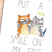 DU HAST EIN LÄCHELN AUF MEIN GESICHT Postkarte von