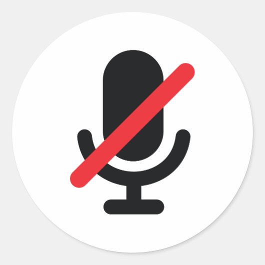 Du hast ein stumpfes Mikrofon. Runder Aufkleber (Vorderseite)