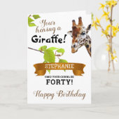 Du hast eine Giraffe! Personalisierter Geburtstag Karte (Gelbe Blume)
