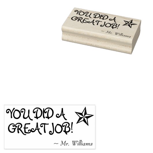 "DU HAST EINE GROSSE ARBEIT GELEISTET!" + Tutor Na Gummistempel (Stempel)