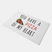 Du hast eine Pizza im Herzen Fußmatte (Schrägansicht)