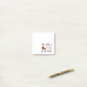 Du hast eine Pizza im Herzen Post-it Klebezettel (Auf Schreibtisch)