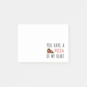 Du hast eine Pizza im Herzen Post-it Klebezettel