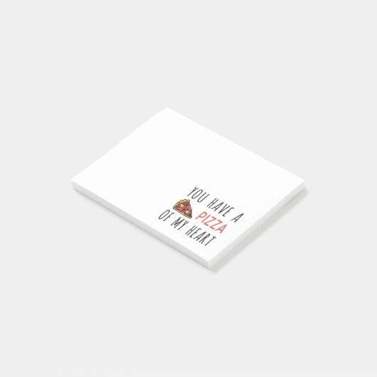 Du hast eine Pizza im Herzen Post-it Klebezettel (angewinkelt)
