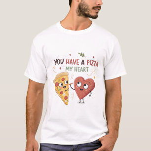 du hast eine Pizza mein Herz Pizza und Herz Paar T-Shirt