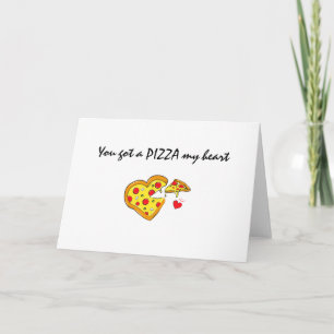 du hast eine Pizza mein Herz romantischer Liebeswi Karte