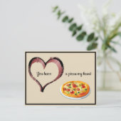 Du hast eine Pizza, mein Herz Valentine Postkarte (Stehend Vorderseite)