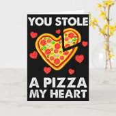 Du hast eine Pizza meiner Herz-Funny-Valentins  Karte (Gelbe Blume)