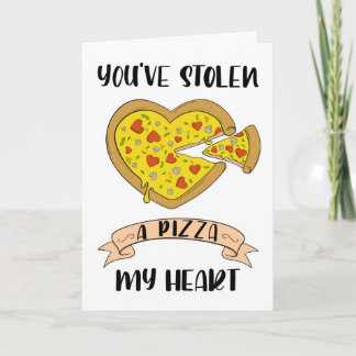 Du hast eine Pizza meiner Herz gestohlen Karte