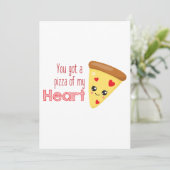 Du hast eine Pizza meines Herzens Kawaii Pizza Pun Einladung (Stehend Vorderseite)
