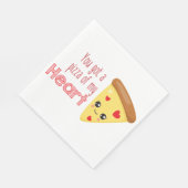 Du hast eine Pizza meines Herzens Kawaii Pizza Pun Serviette (Ecke)