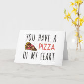 Du hast eine Pizza von meinem Herzen Karte (Gelbe Blume)