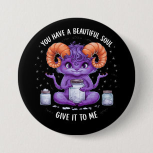 Du hast eine schöne Seele Satanischer Baphomet  Button