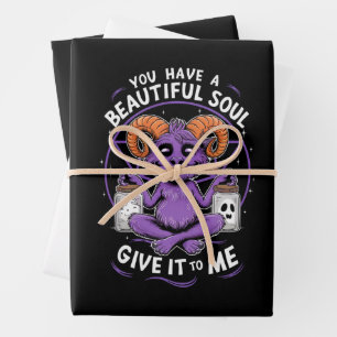 Du hast eine schöne Seele Satanischer Baphomet Geschenkpapier Set
