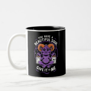 Du hast eine schöne Seele Satanischer Baphomet Zweifarbige Tasse