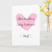 Du hast eine winzige neue Babykarte gemacht Karte (Gelbe Blume)